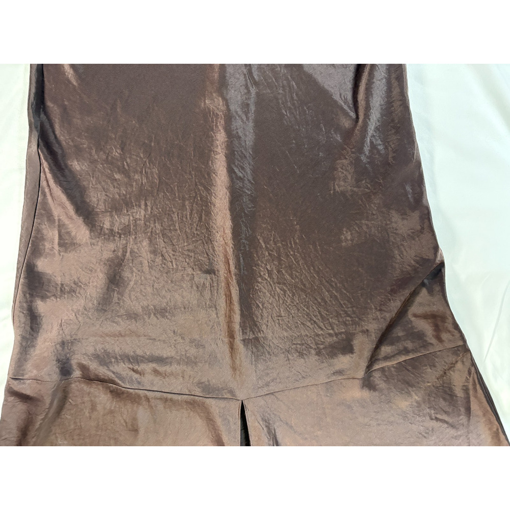 Madewell Brown Slip Dress Size 10 Midi Spaghetti Strap V Neck - Picture 4 of 16